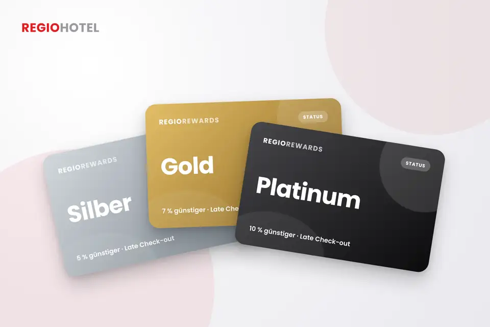 RegioRewards-Statuskarten Silber, Gold und Platinum